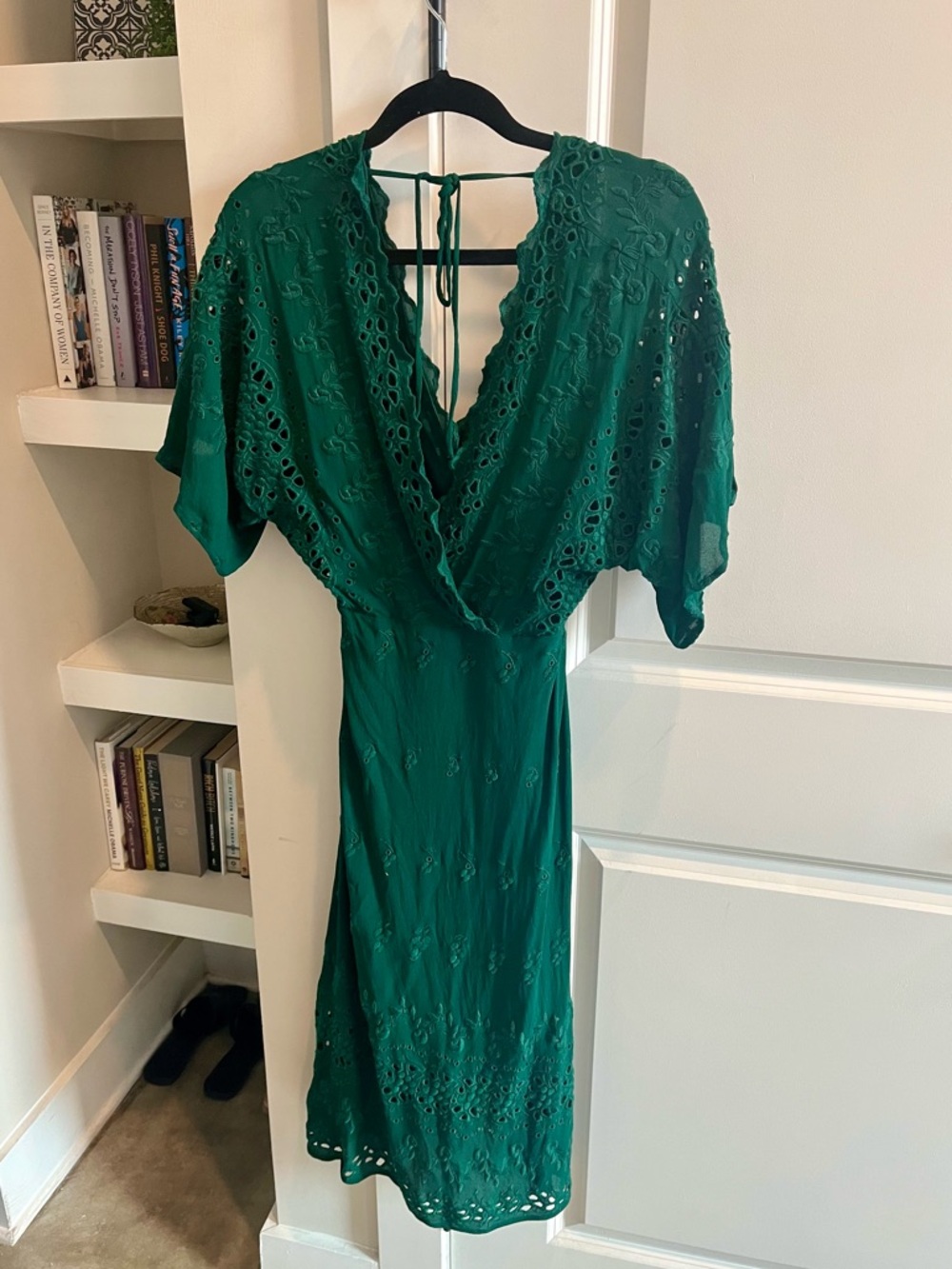 Reformation Libbie Midi Dress in Emerald Green (Size 0) - Picture 4 of 6